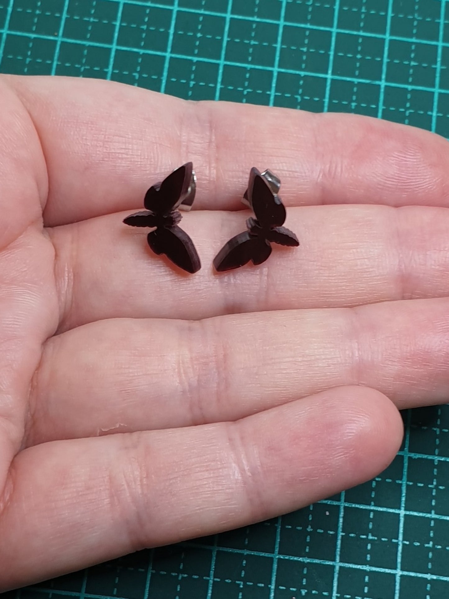 Tiny Hawkmoth stud earrings