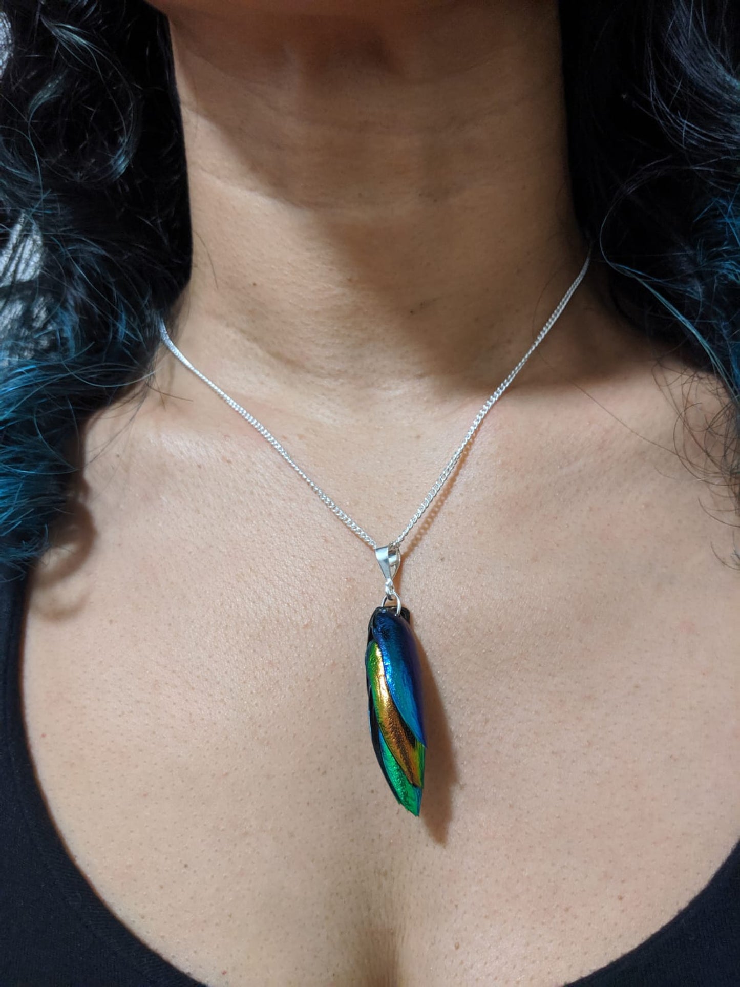 Three colours pendant - Sterling Silver