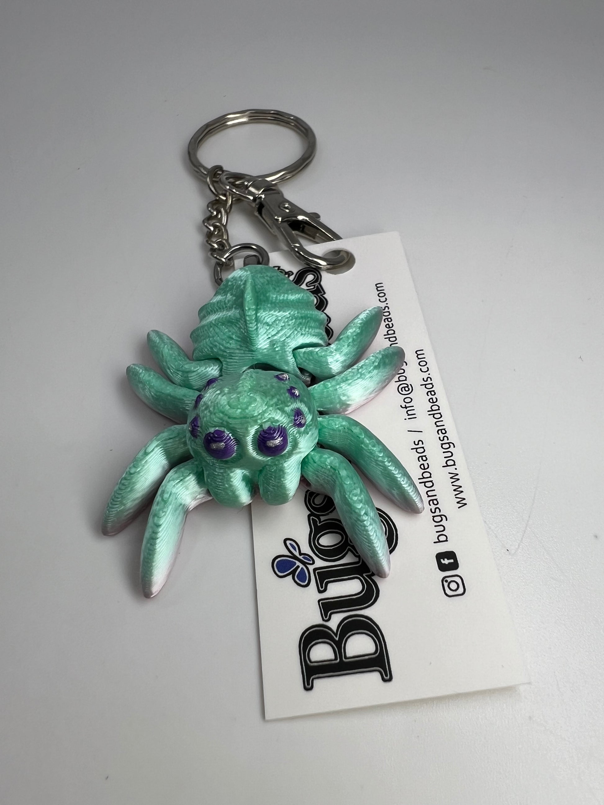 Josh the spider keychain – Bugs and Beads - Main Image