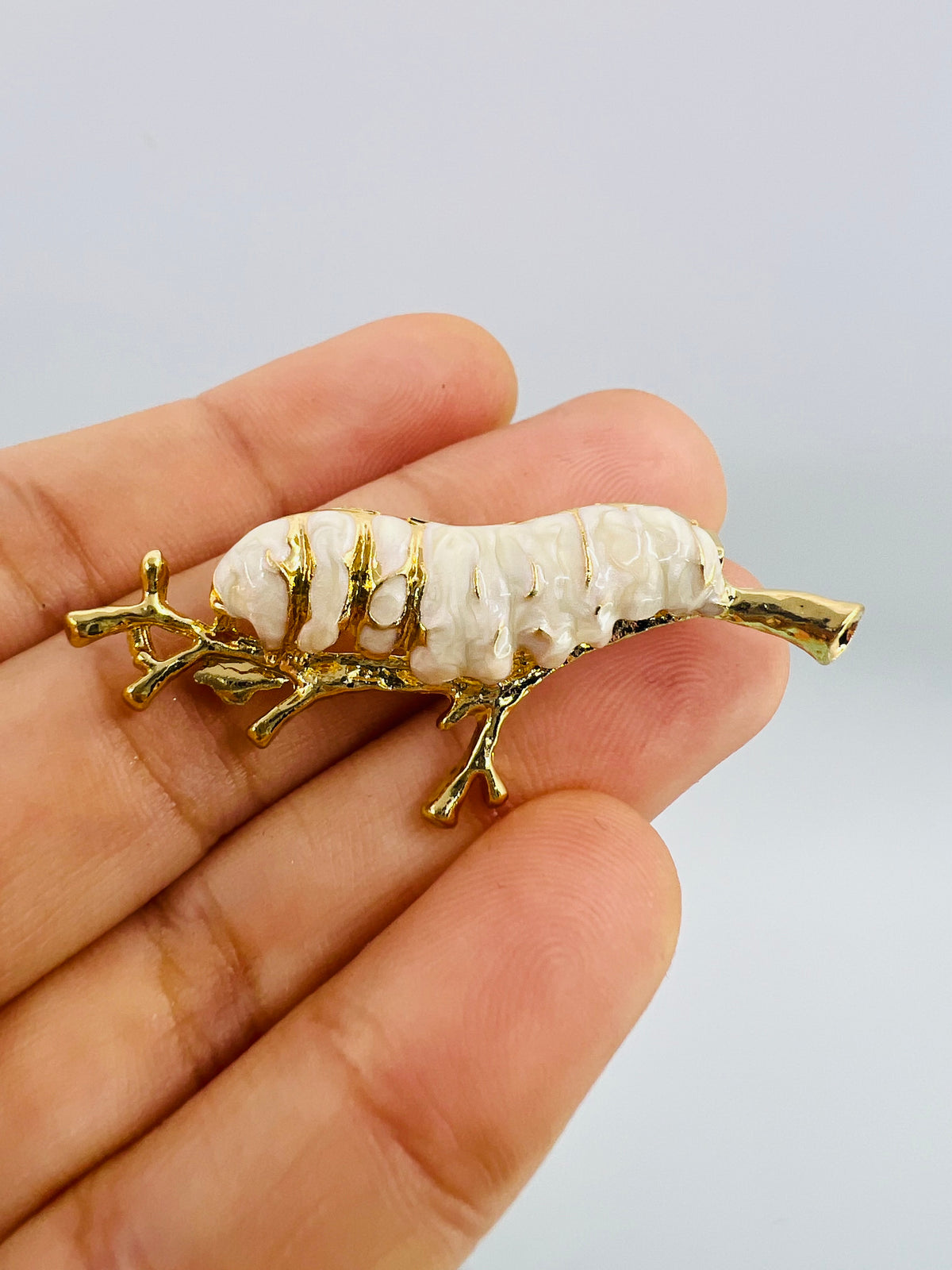 Silkworm Brooch