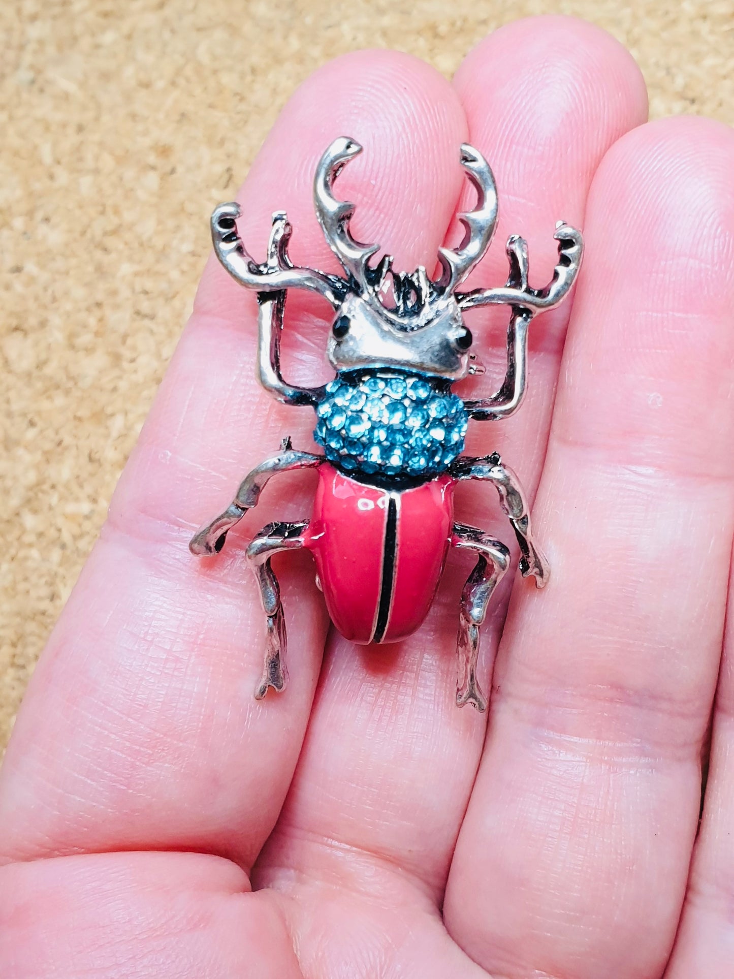 Stag Beetle Brooch