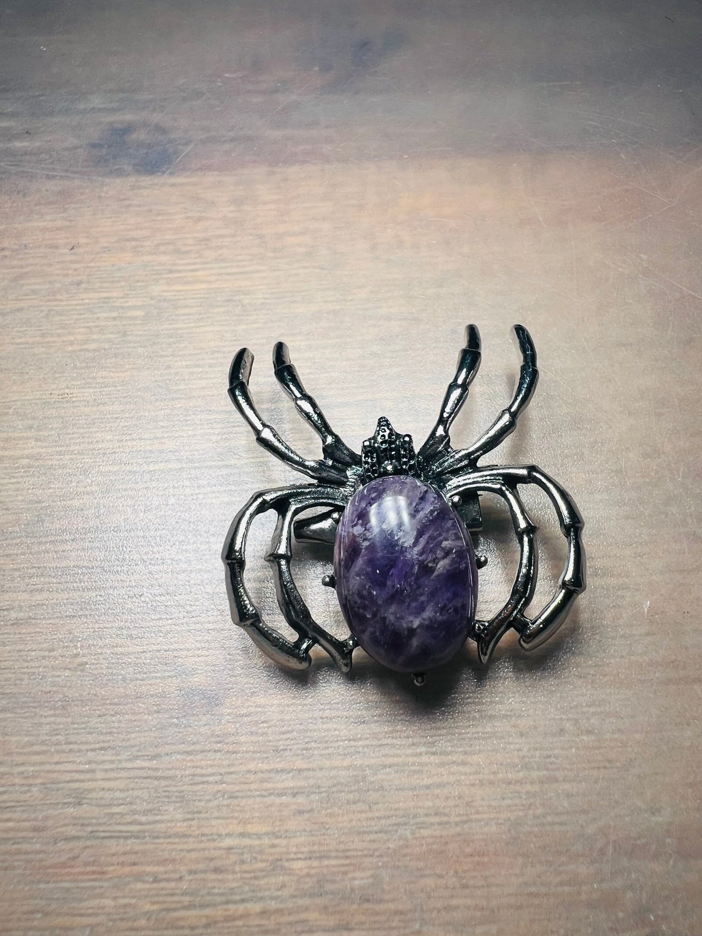 Spider Brooch - Black