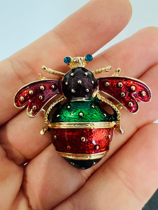 Colourful bee Brooch