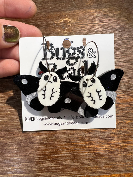 Kawai moth earrings