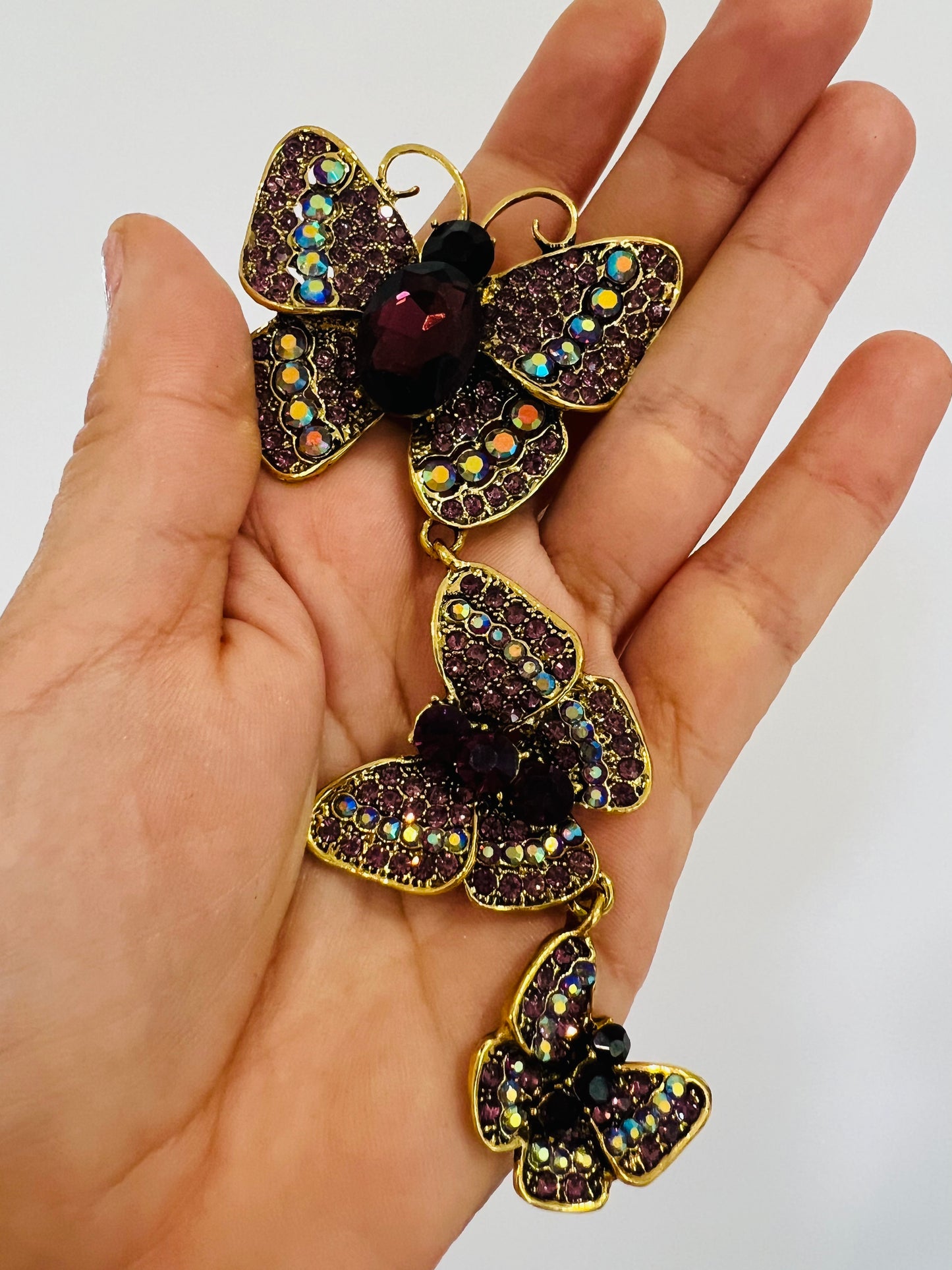 Bright Butterflies brooches together