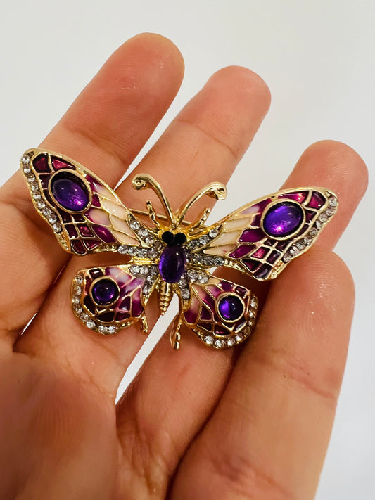 Golden Butterfly Brooch