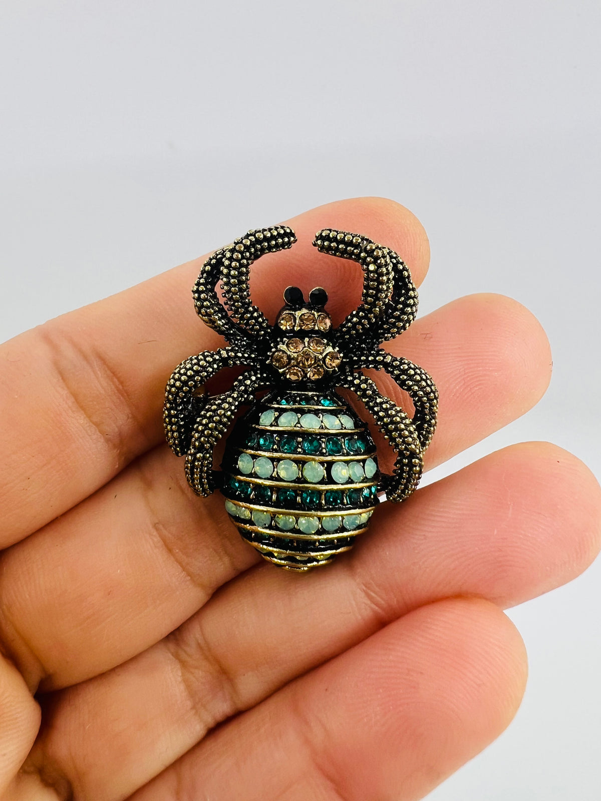 Silver Spider Brooch