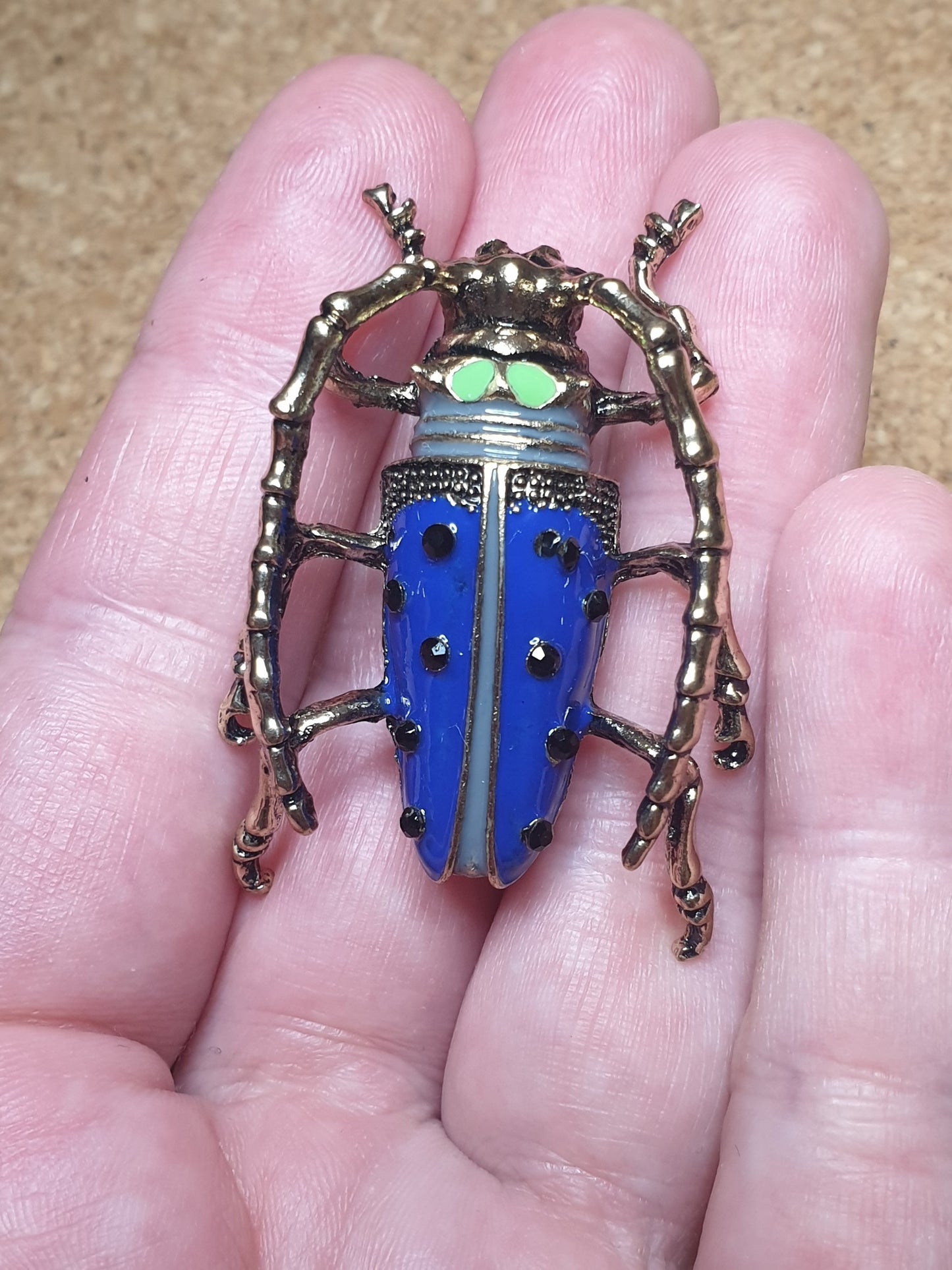 Longhorn Beetle Brooch - Classic