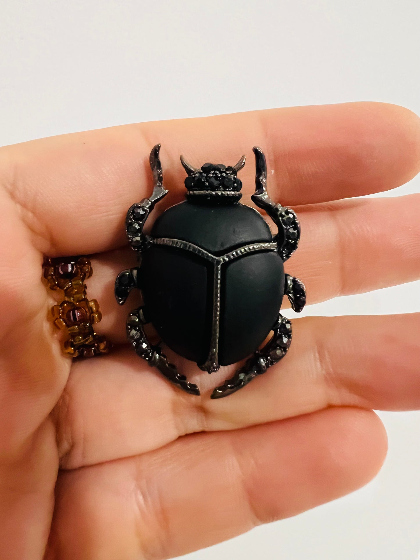 Fancy Dung beetle brooch