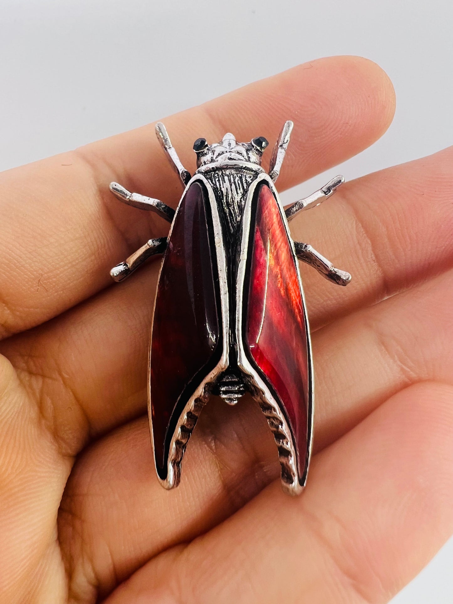 Cicada Opal Brooch