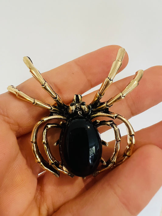 Spider Brooch - Black