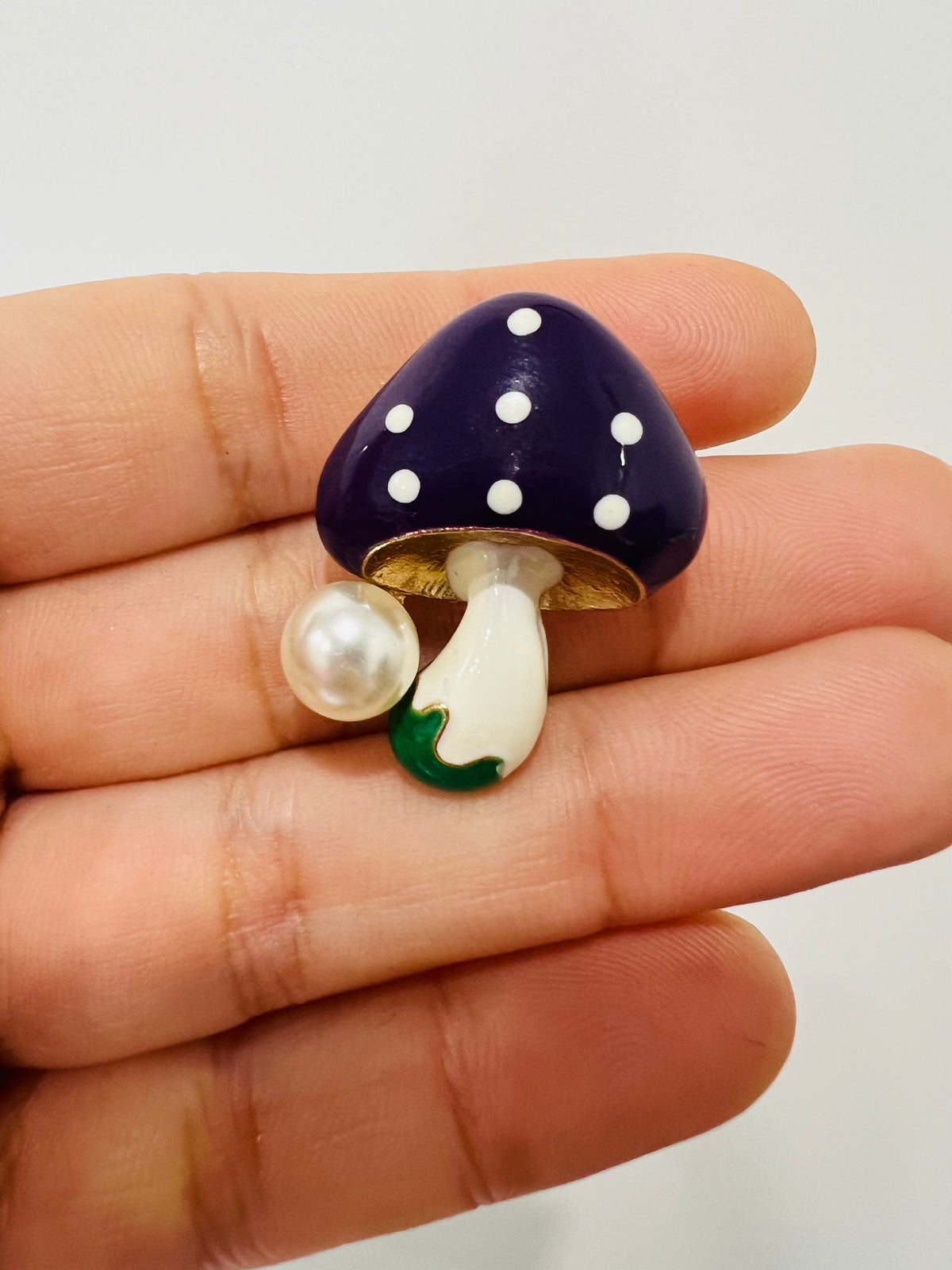 Mushroom Brooch Small