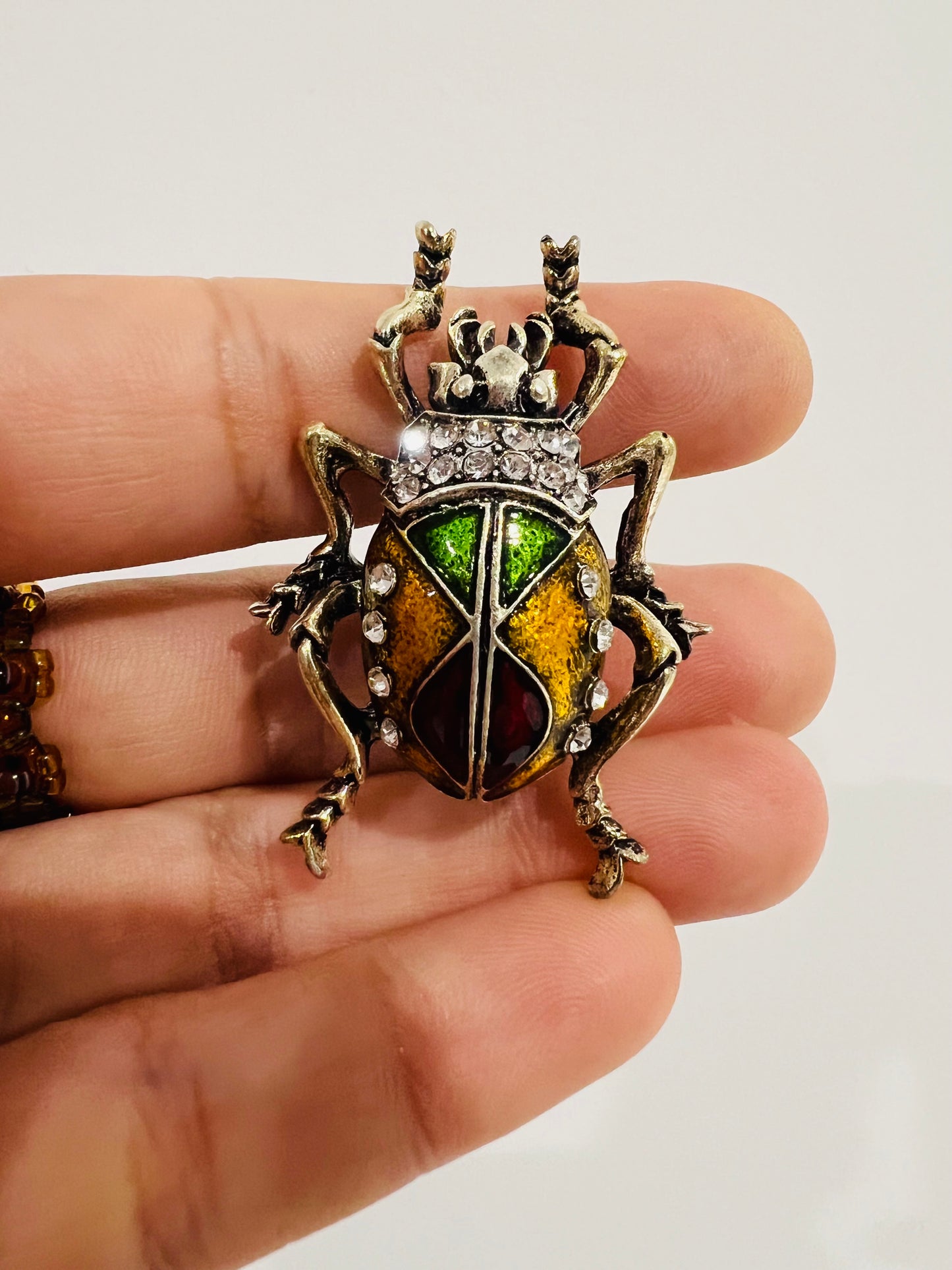 Prince beetle brooch