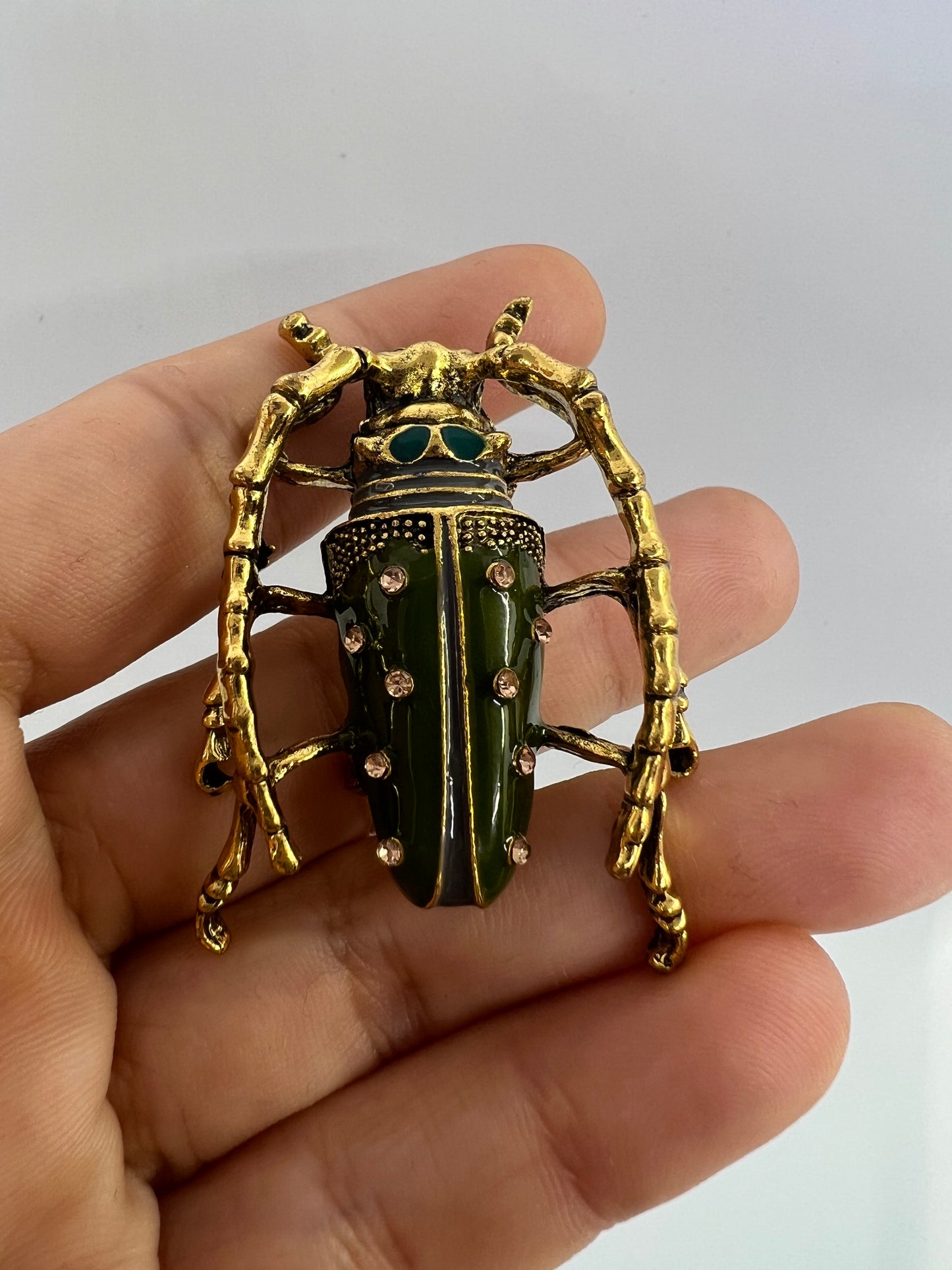 Longhorn Beetle Brooch - Classic