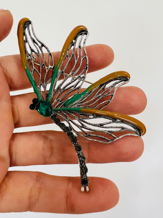 Large Dragonfly Brooch - Side view