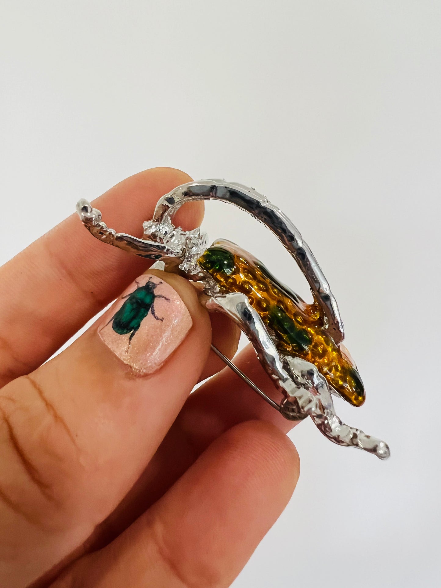 Longhorn Beetle Brooch - Bright