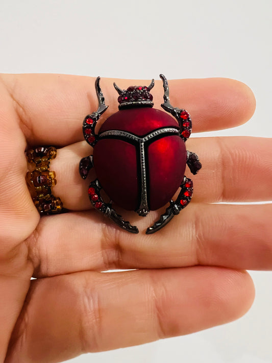 Fancy Dung beetle brooch
