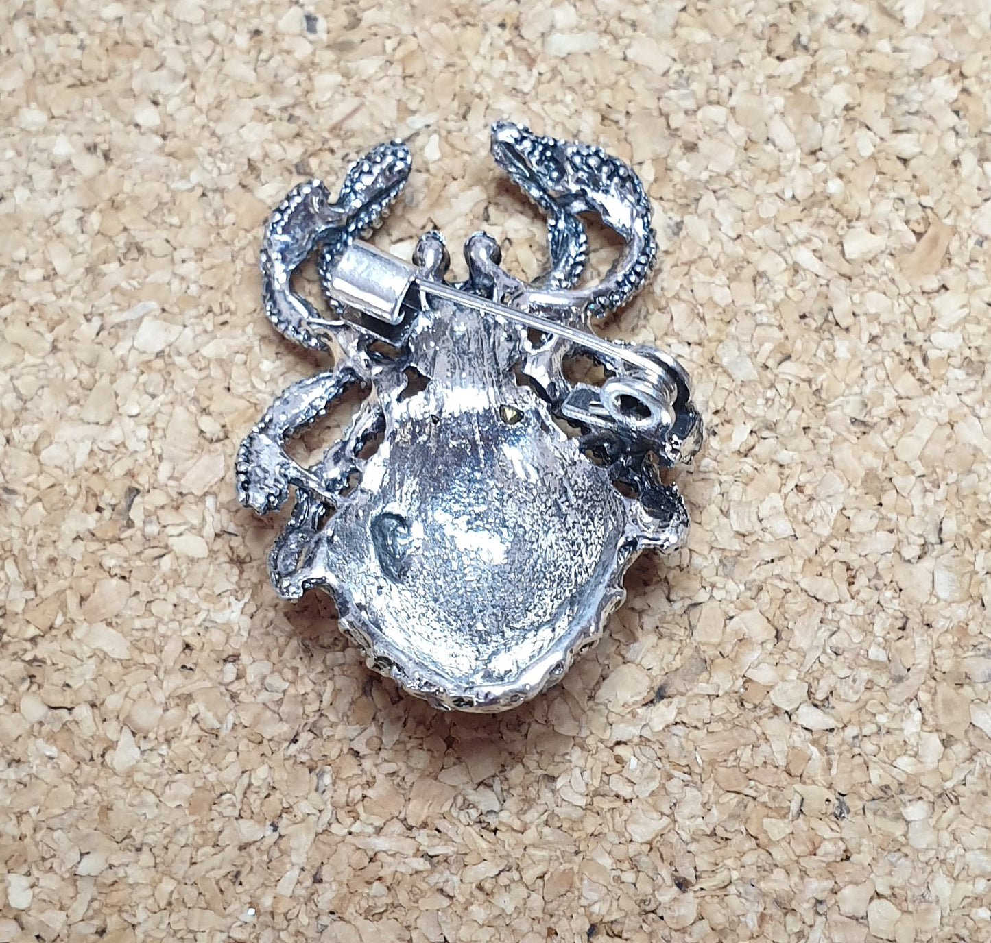 Silver Spider Brooch