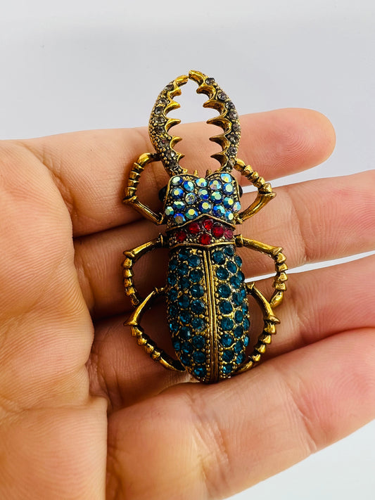 Small Stag Beetle Brooch