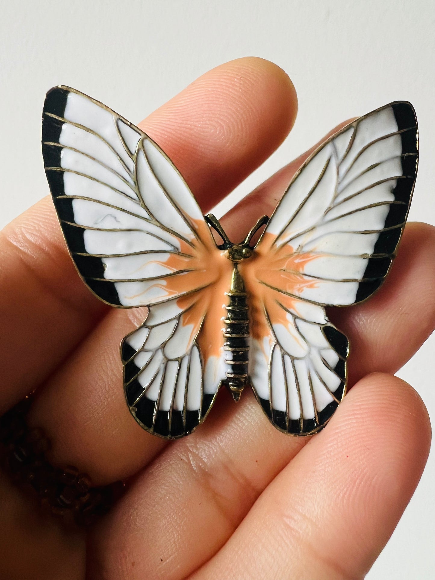 Butterfly Brooch - White