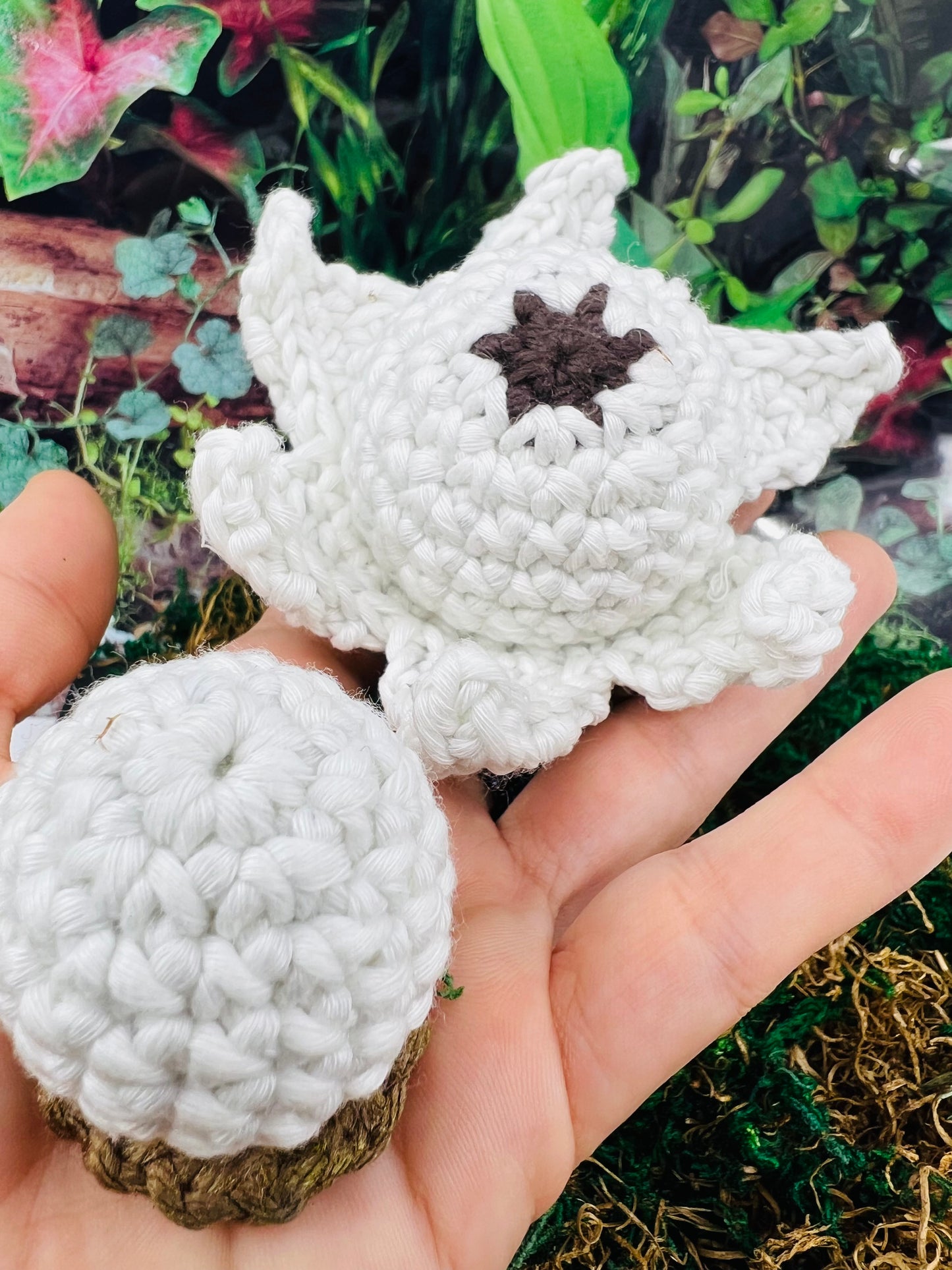 Earthstar crochet sculpture