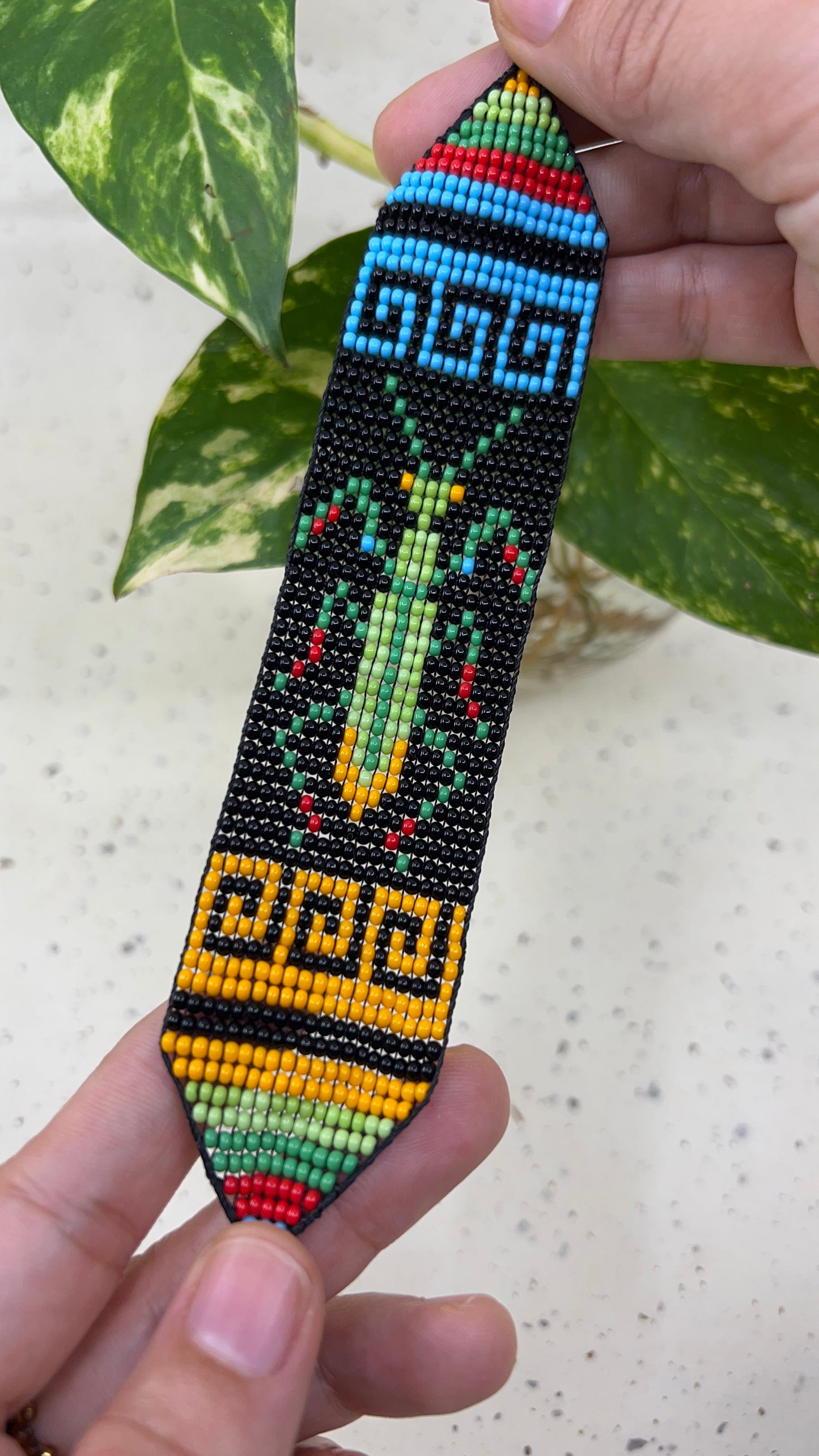 Garden Mantis Beaded Bracelet