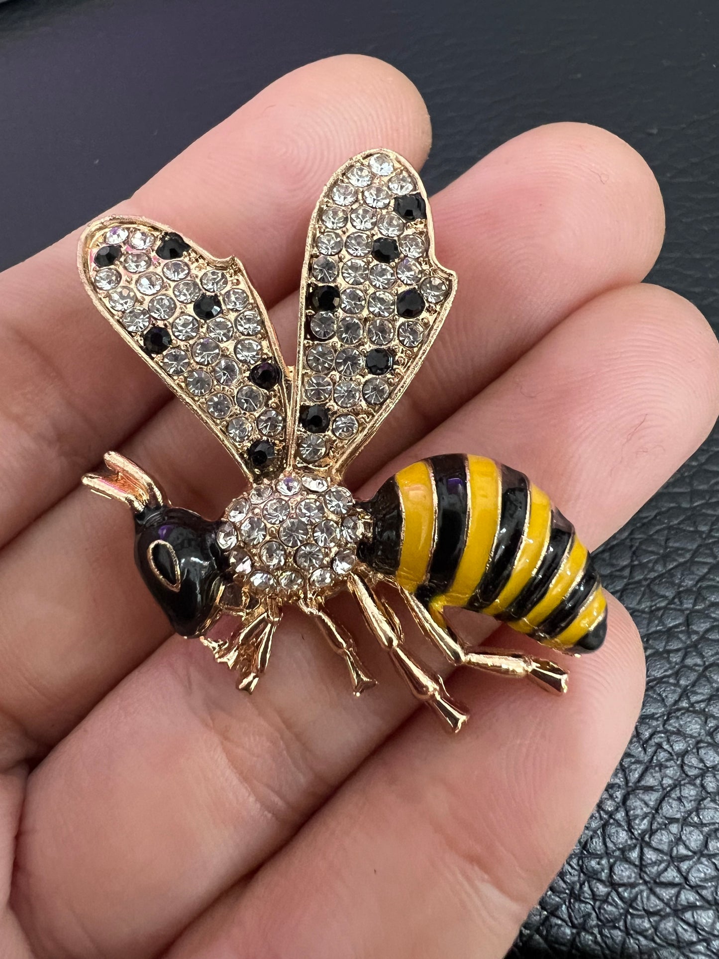 Bee Brooch - side view