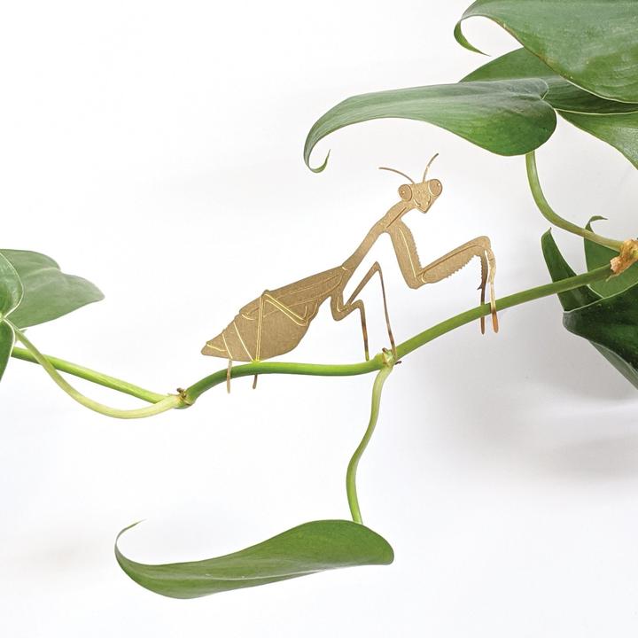 Praying mantis decoration for potted plants