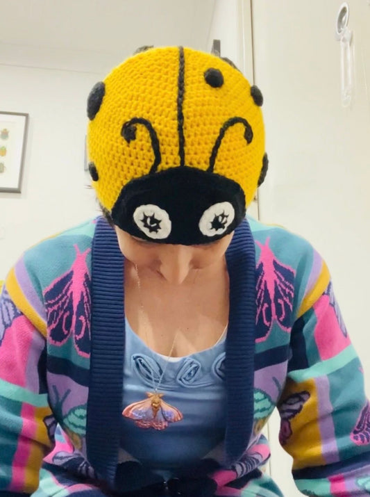 Common spotted Ladybird beanie