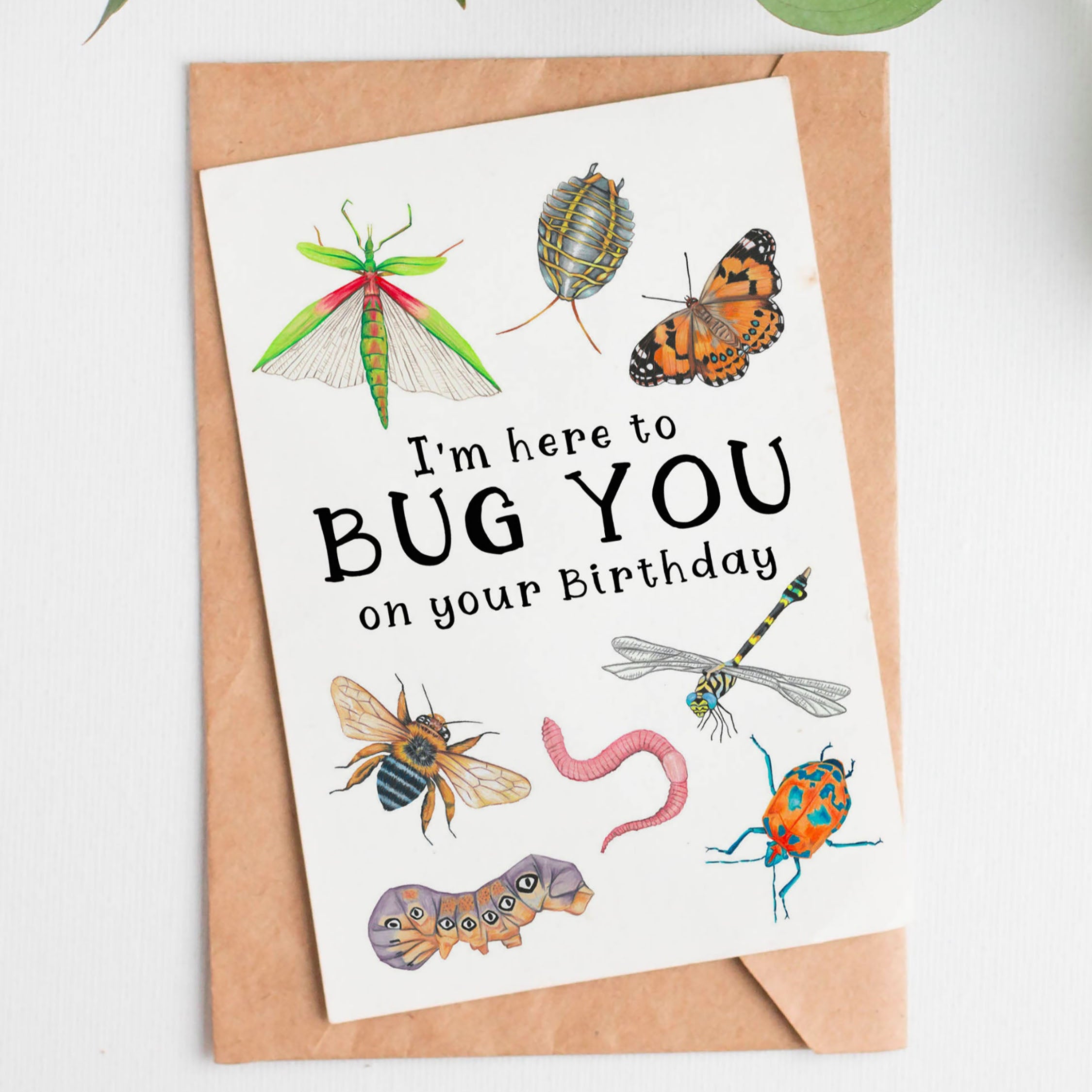 Birthday Greeting Card – Bugs and Beads