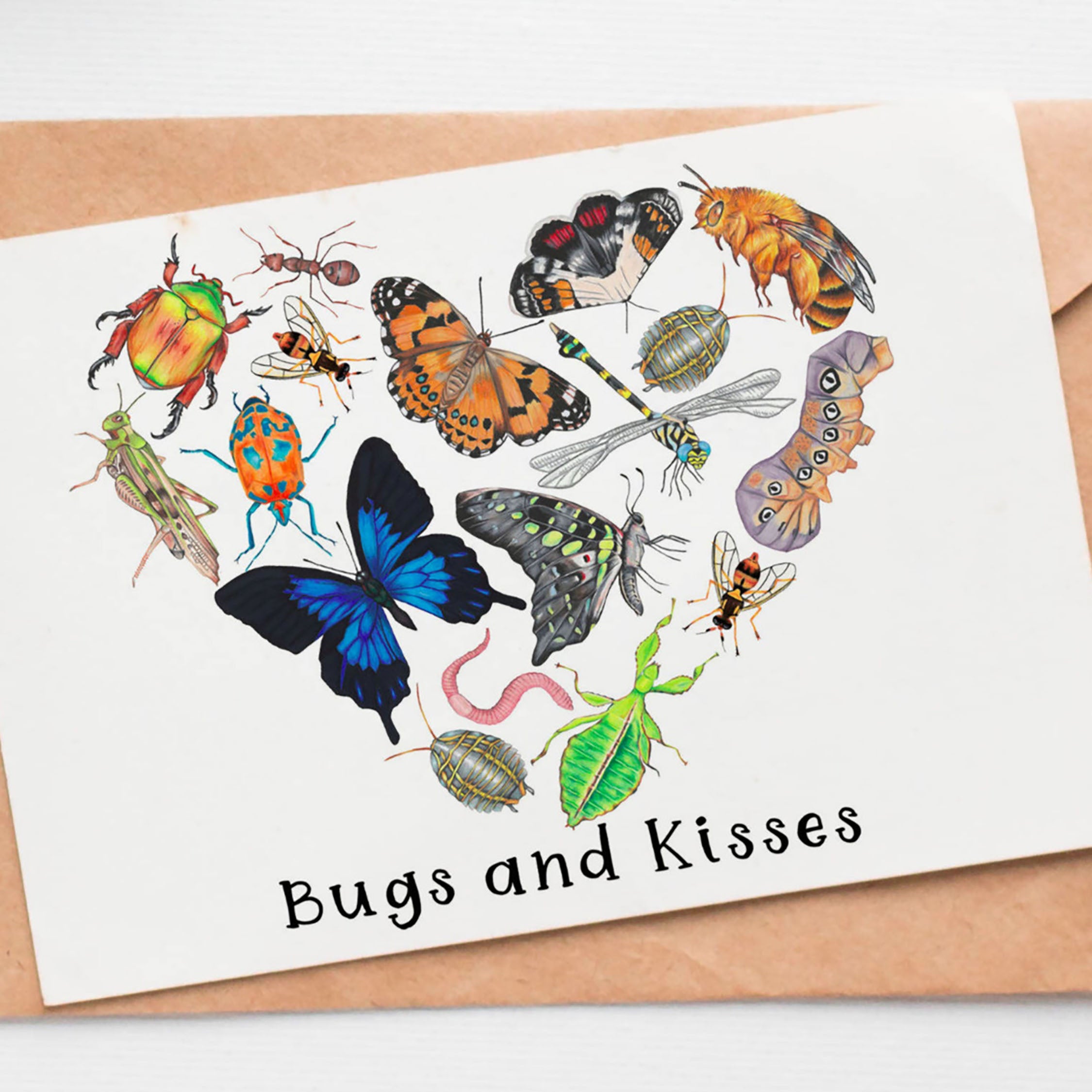 Bugs and Kisses Greeting Card – Bugs and Beads