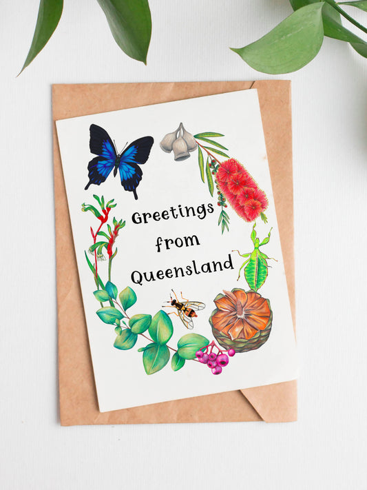 Greetings From Queensland Card