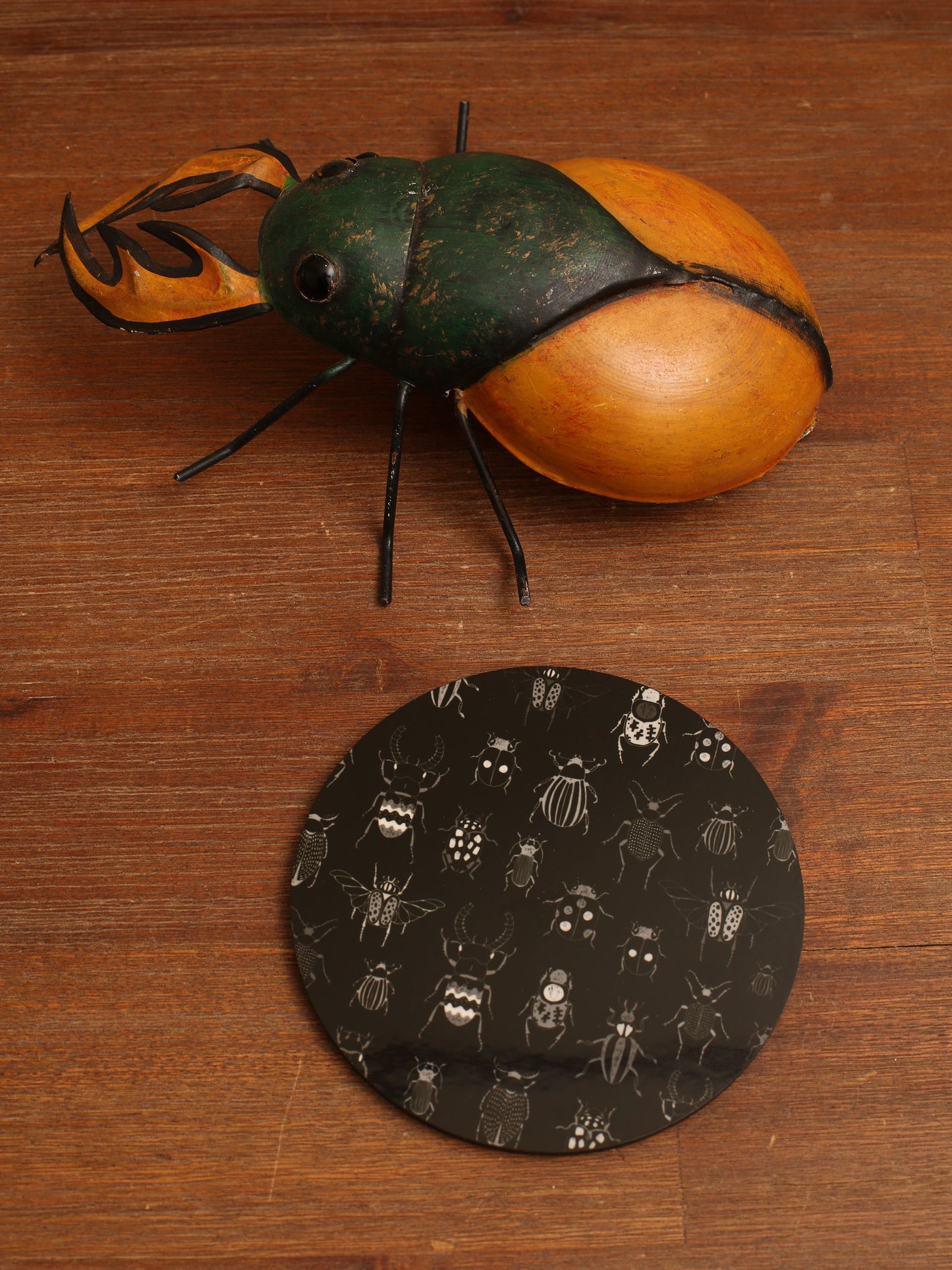 Round Beetle Coasters - Set of 4