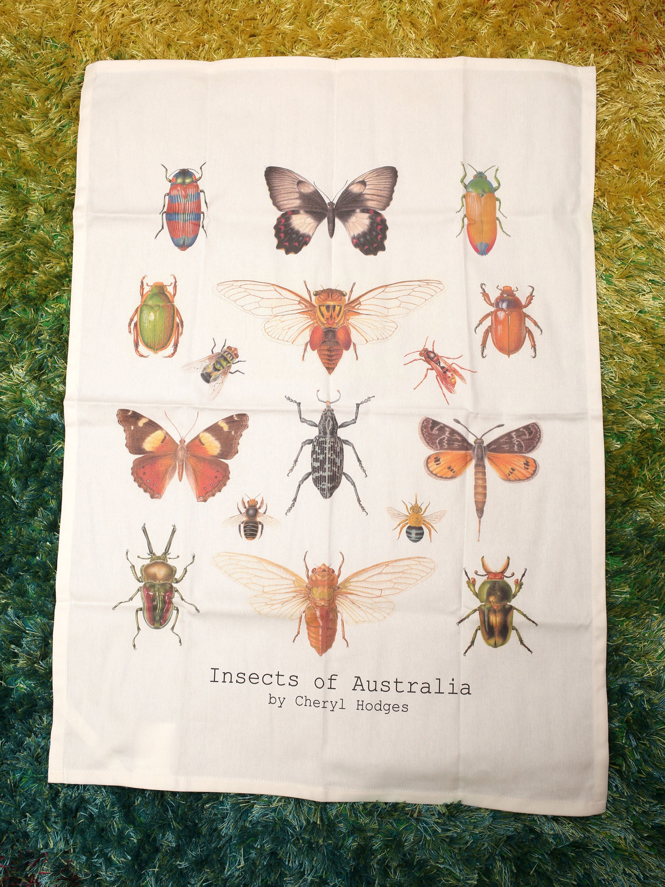 Tea Towel - Insects of Australia – Bugs and Beads