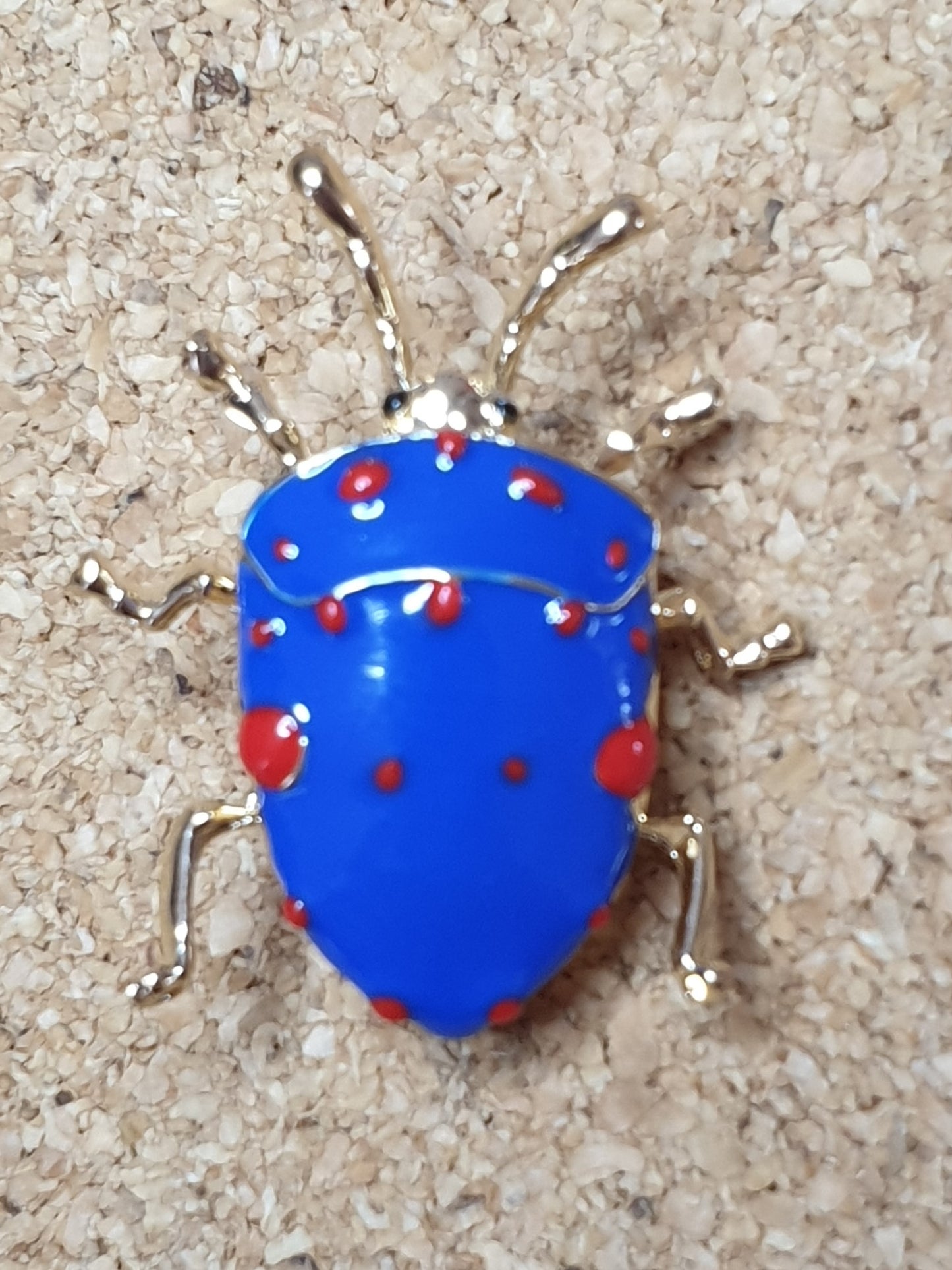 Stinkbug Brooch - Blue