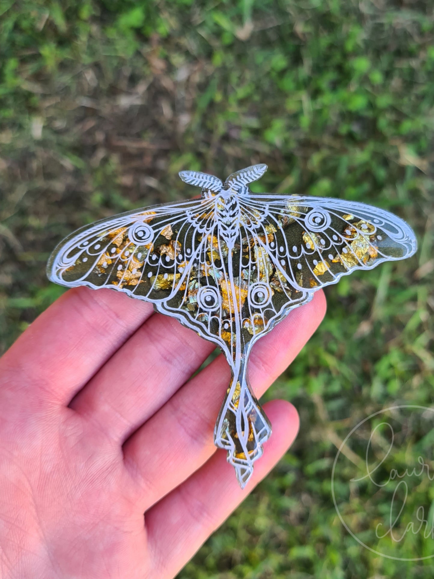 Luna Moth Brooch - Resin