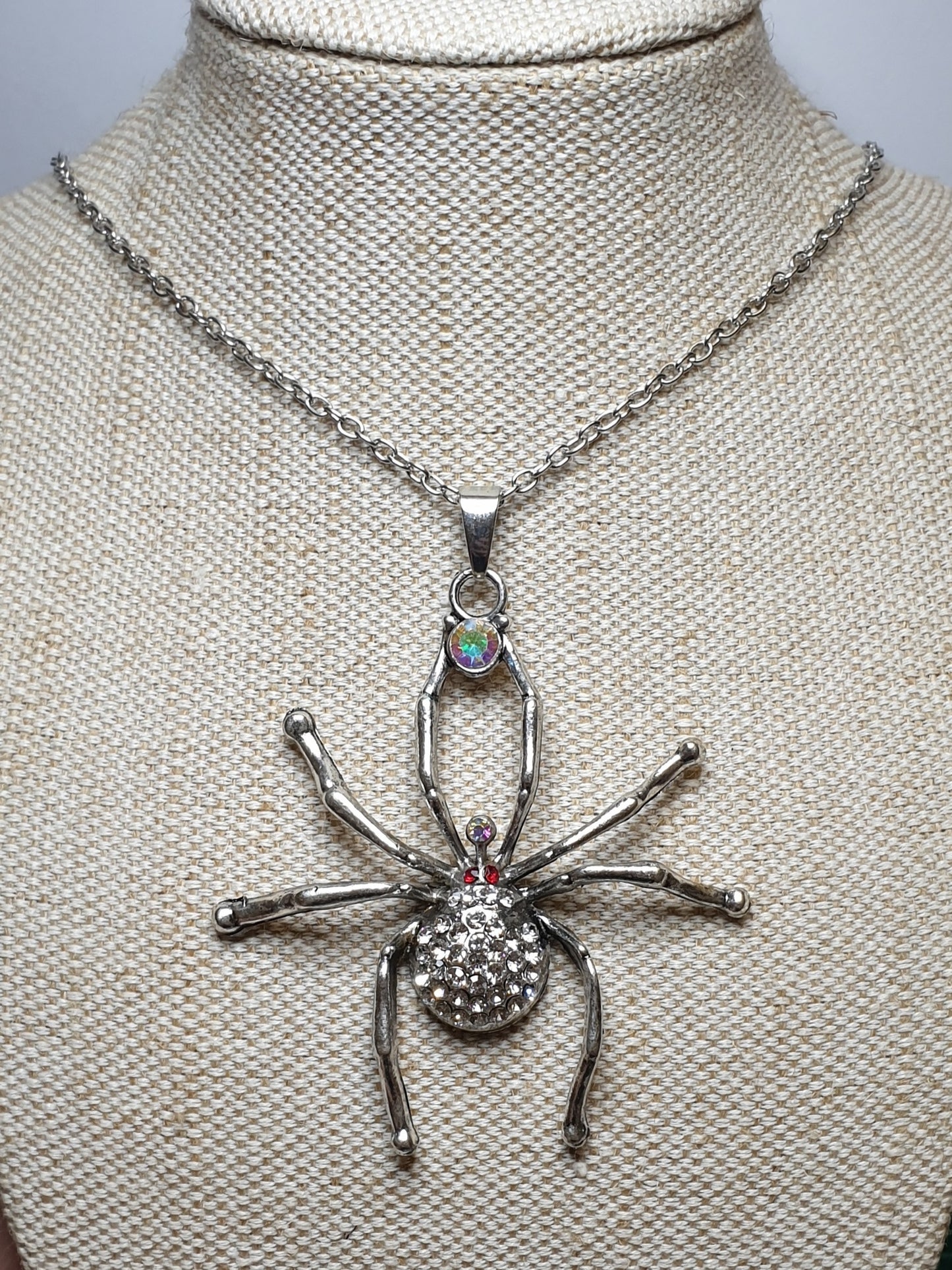 Fashion Spider Necklace - Silver