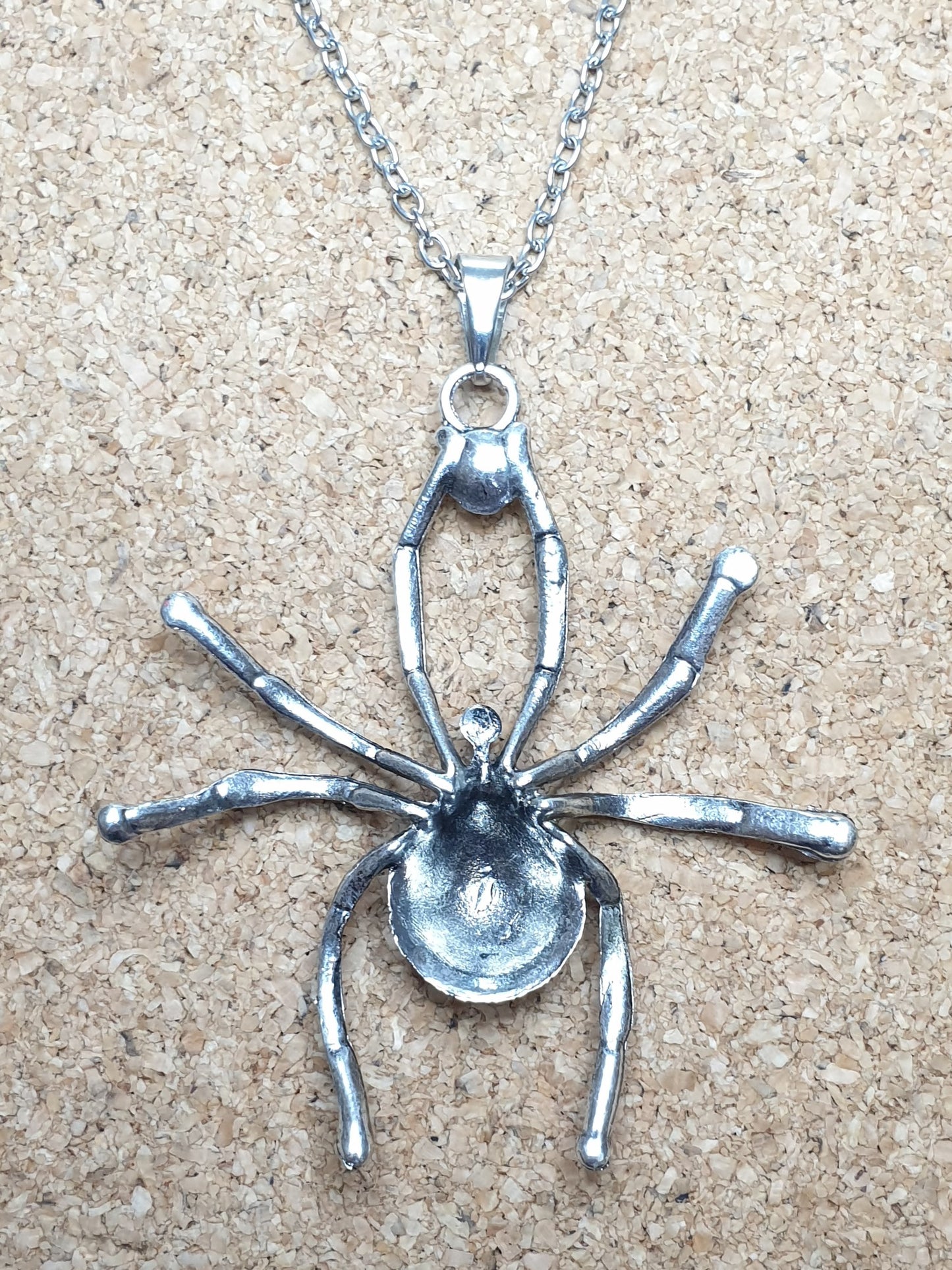 Fashion Spider Necklace - Silver