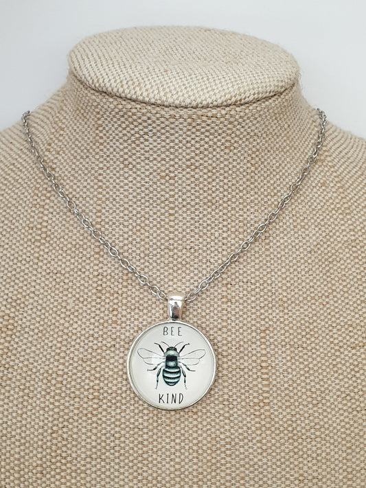 Bee Kind Necklace - Silver