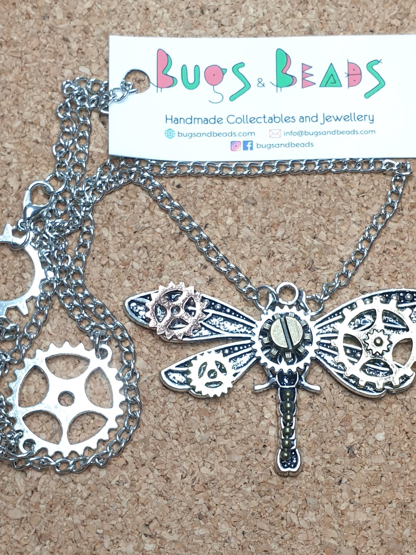 Vintage Steampunk Dragonfly - Silver