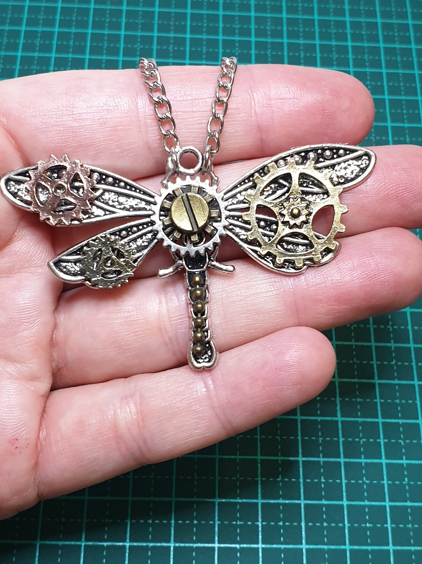 Vintage Steampunk Dragonfly - Silver