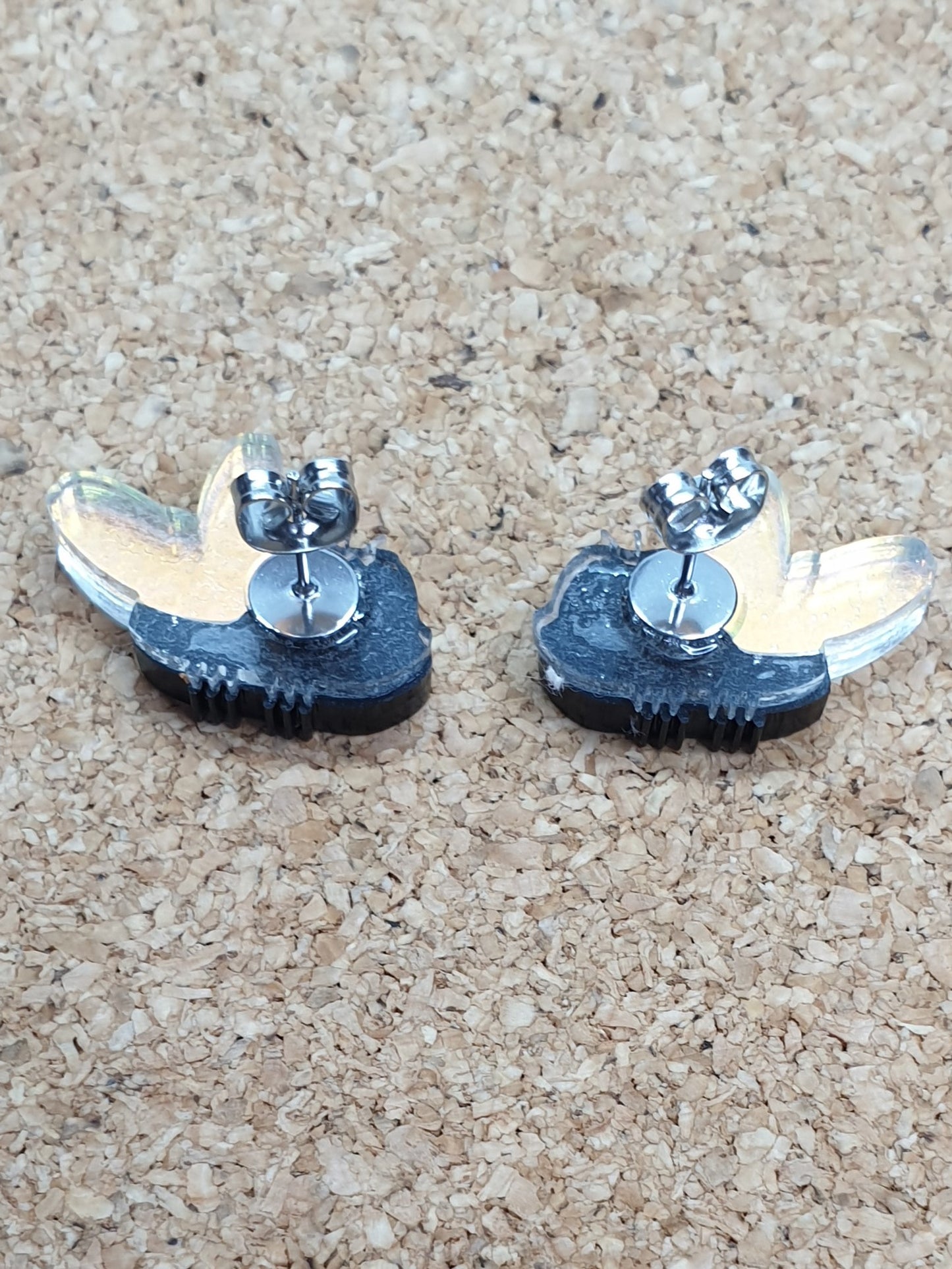 Fly studs acrylic earrings