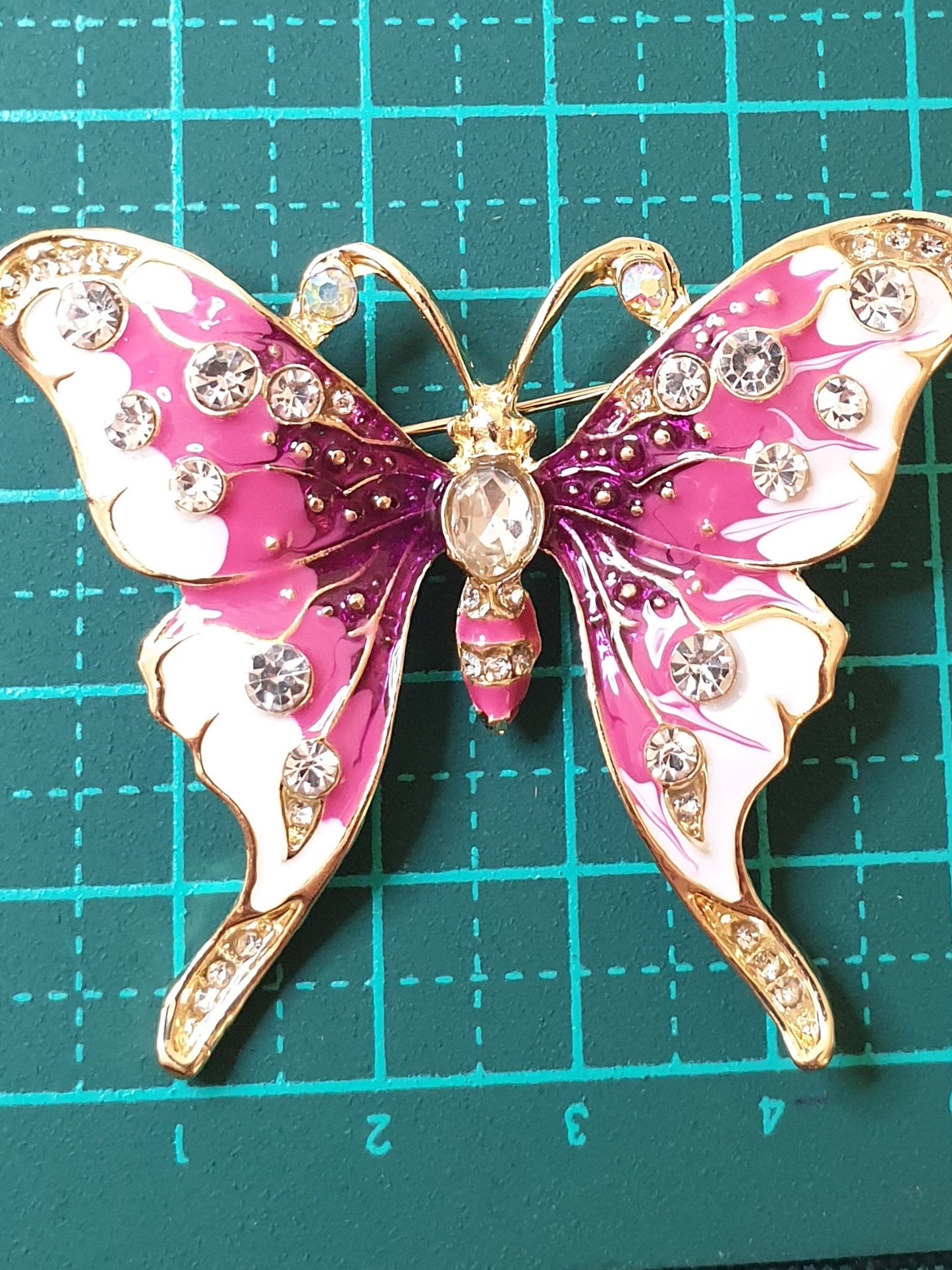 Butterfly Brooch - Pink Bright