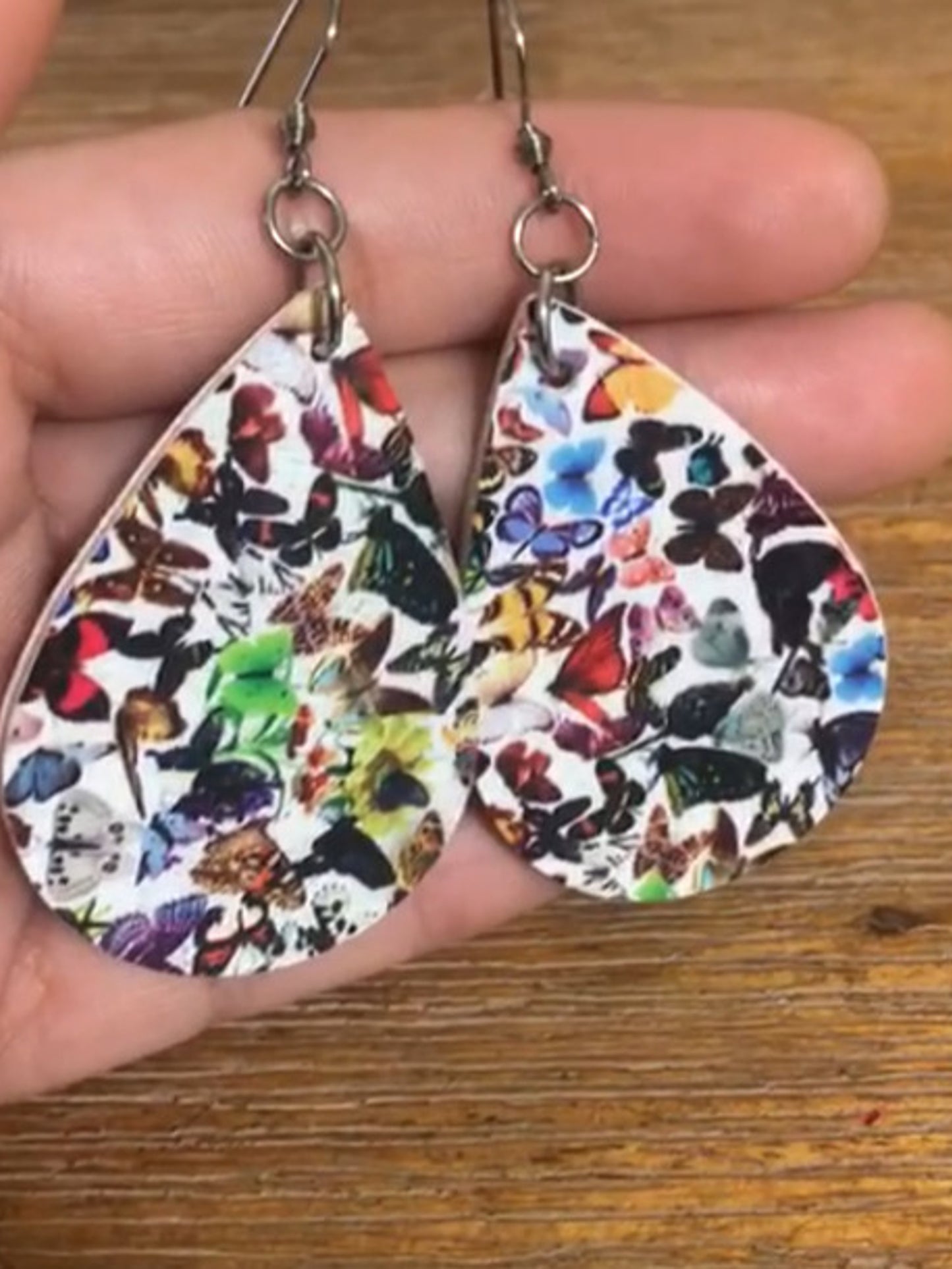 Butterfly club dangle earrings
