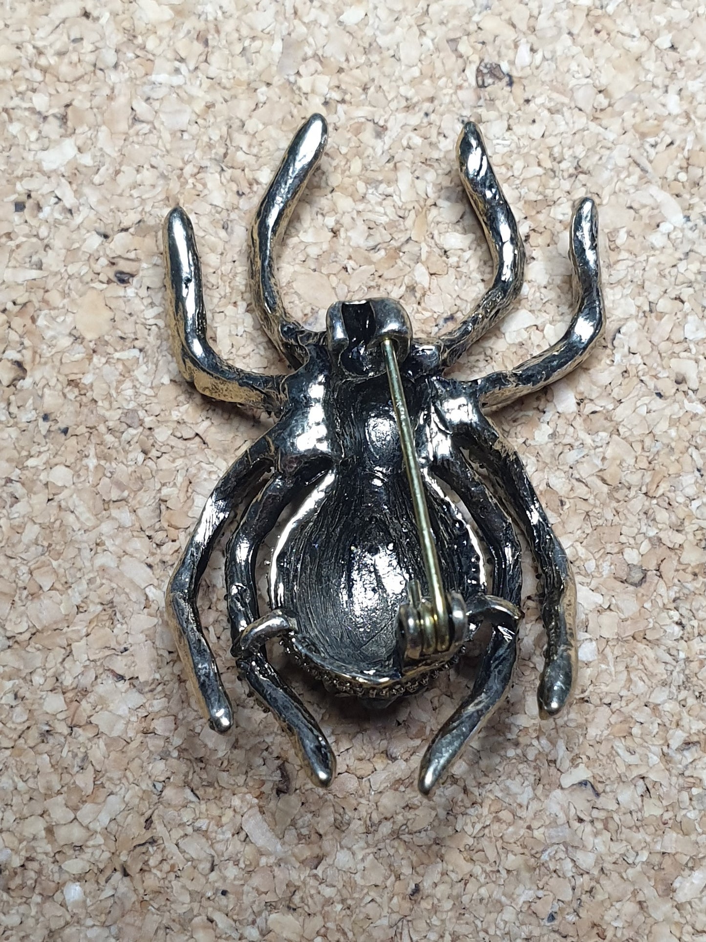 Spider Brooch - Green Bright