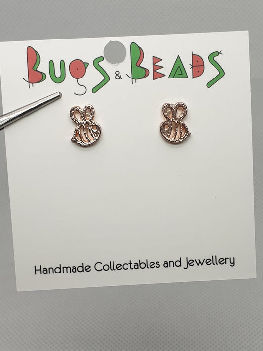 Bee Studs - Rose Gold