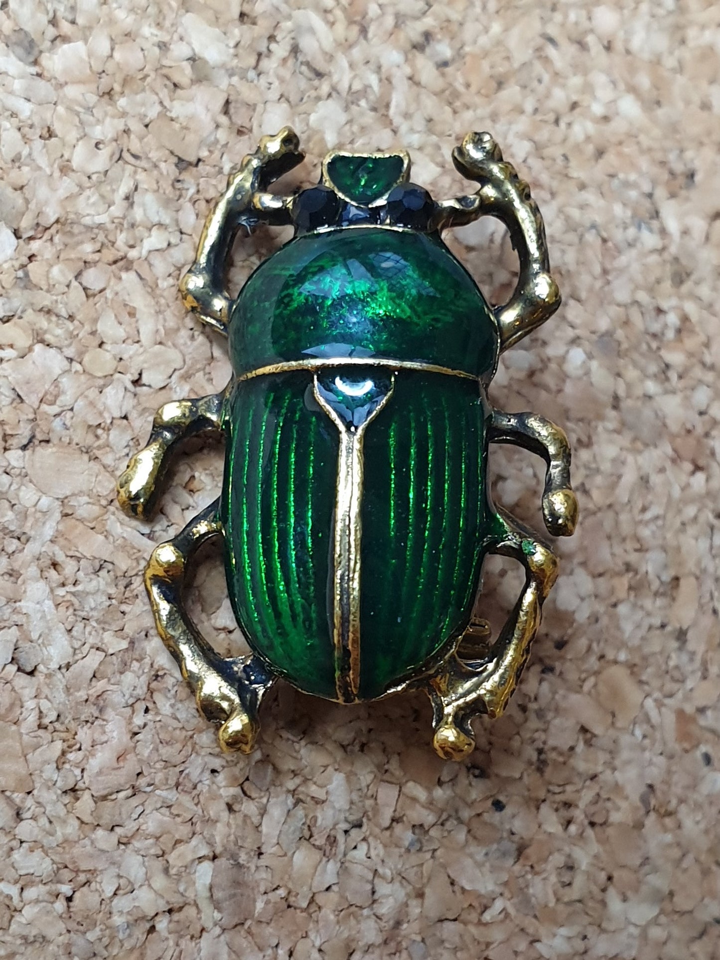 Dung Beetle Brooch - Green