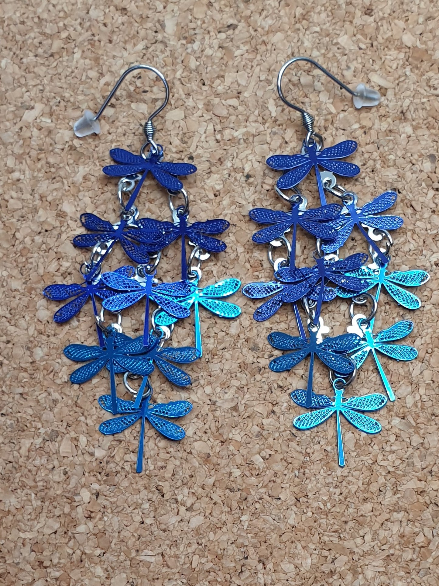 Blue Dragonflies dangle earrings