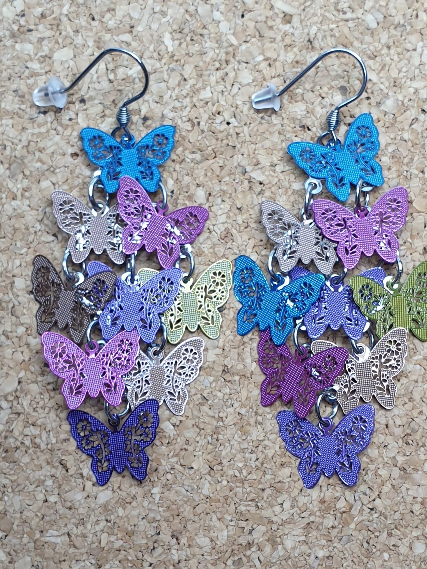 Mixed Butterflies dangle earrings