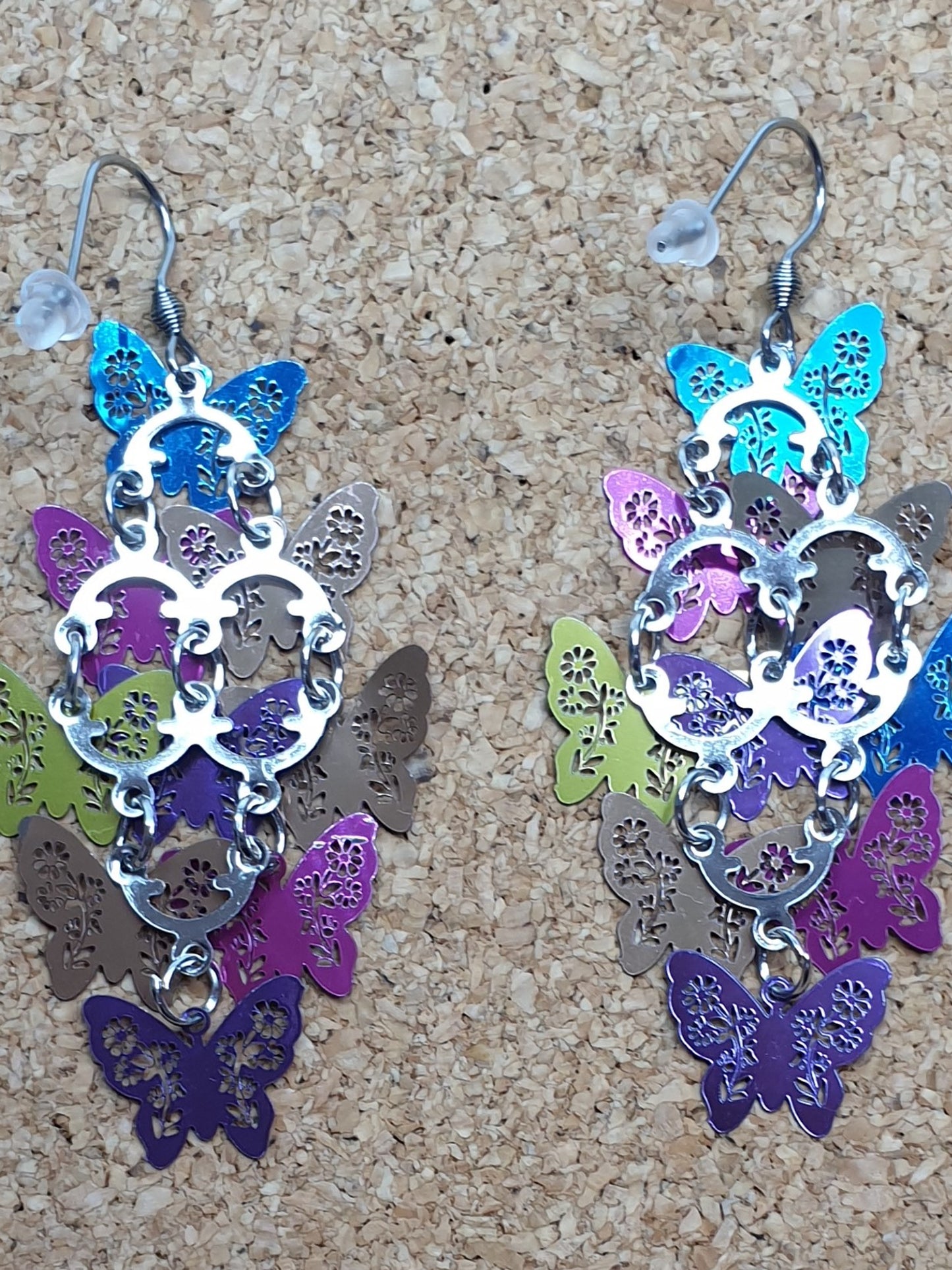 Mixed Butterflies dangle earrings